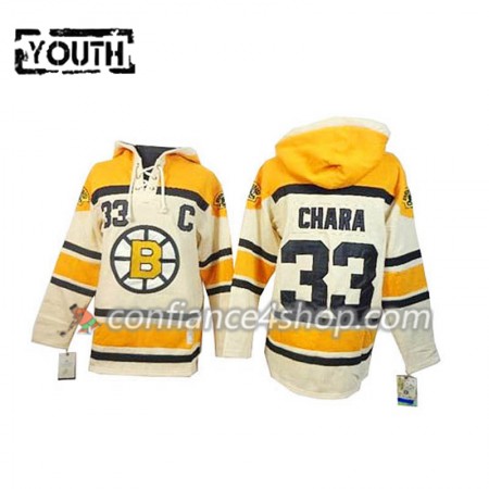 Adidas Maillot de Hockey Boston Bruins Zdeno Chara 33 Cream Sawyer Chandails à capuchon - Enfant